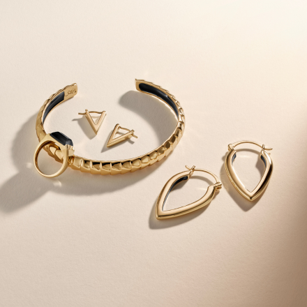 Armine + Ambrose A-Collection Earrings, Bracelets, and Necklaces all 14K Gold Plated