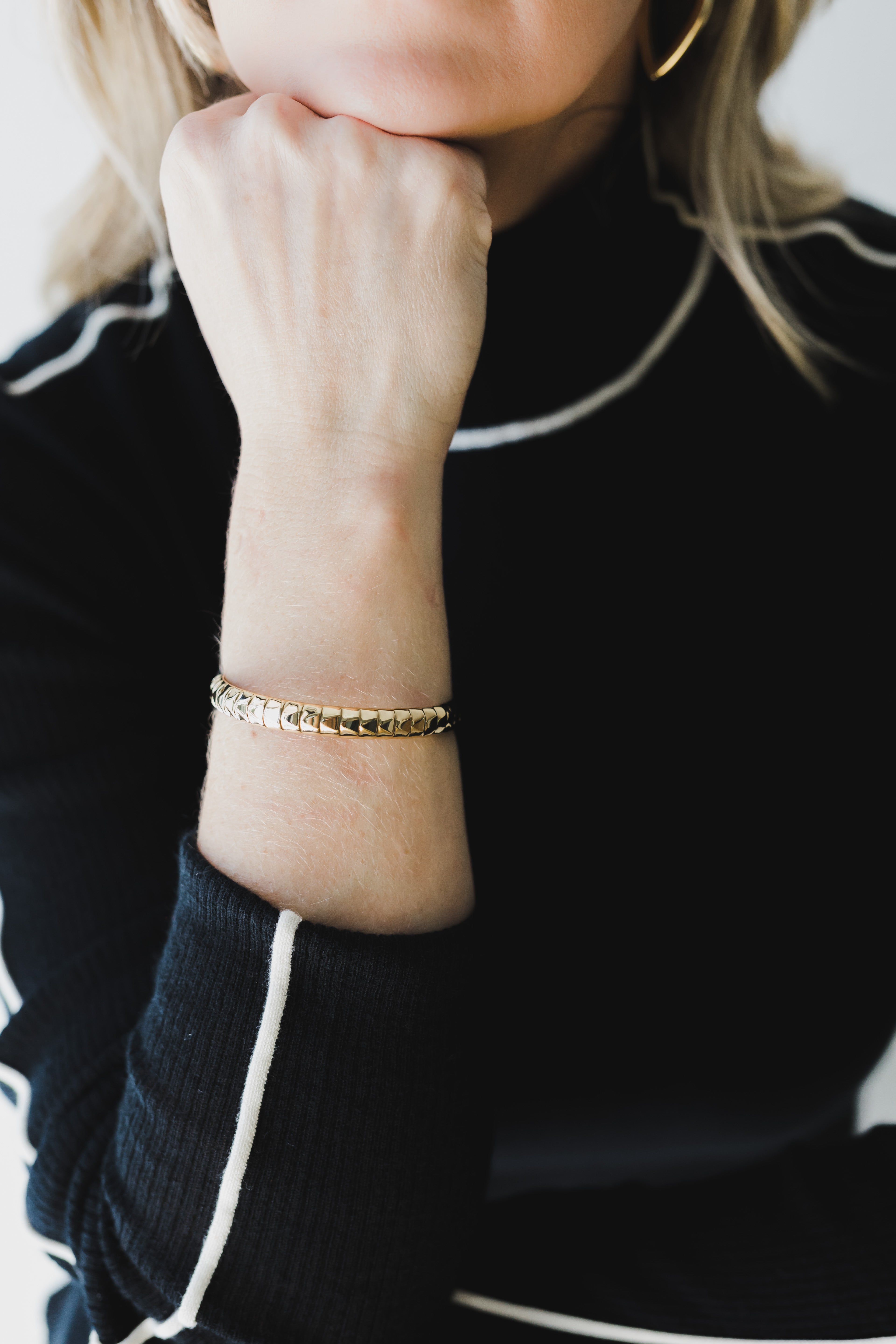 The A Embossed Cuff