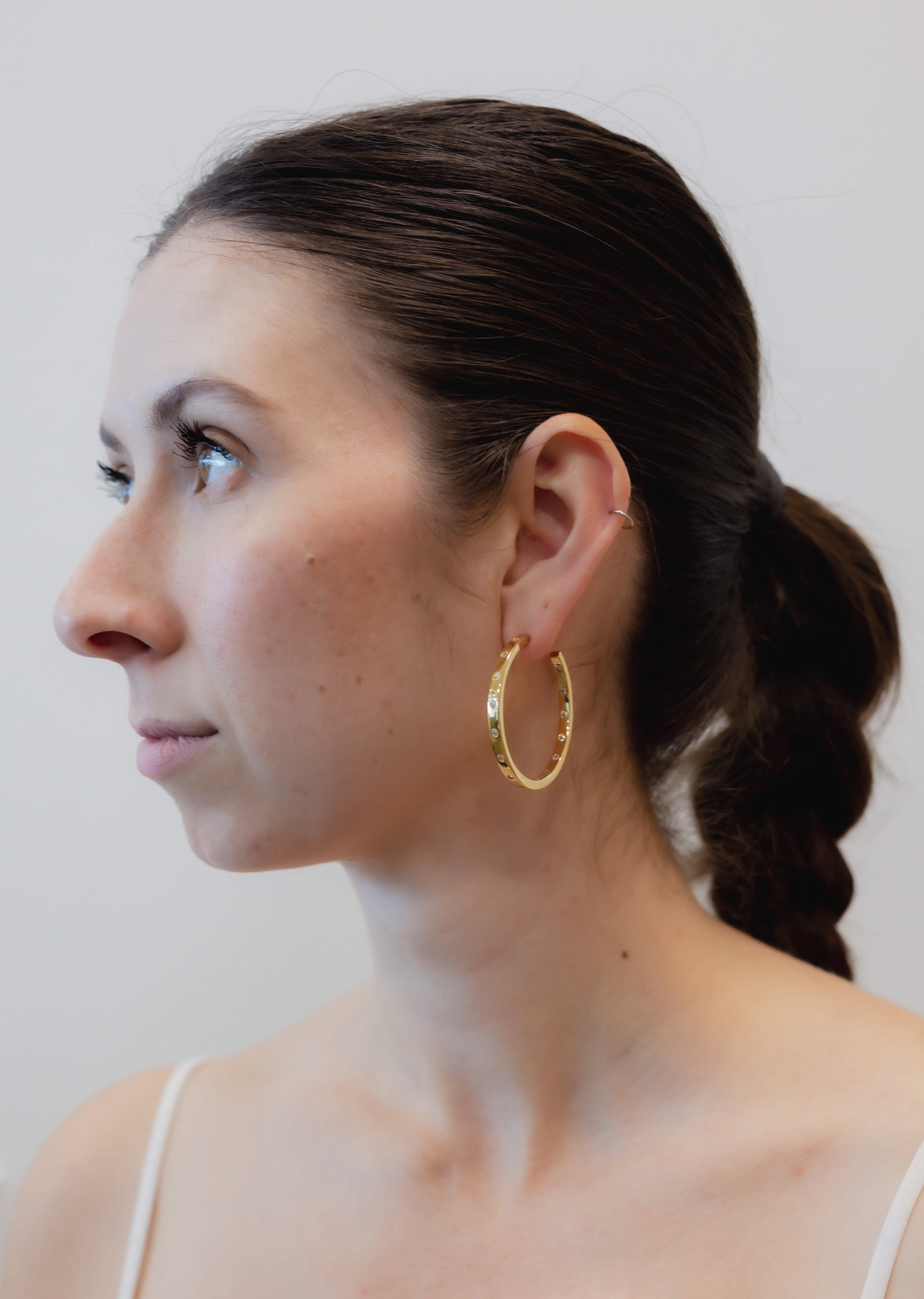 BIG DREAMS BEZEL HOOPS