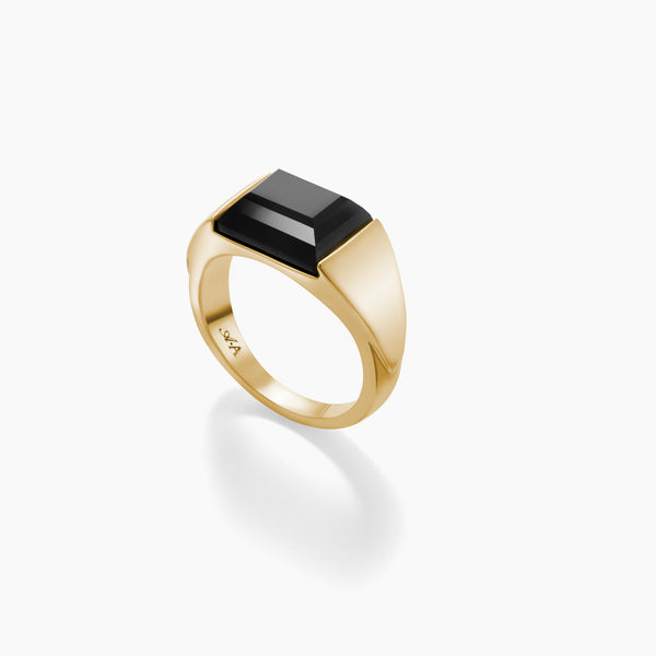 Black Onyx Pinky Ring | Armine + Ambrose