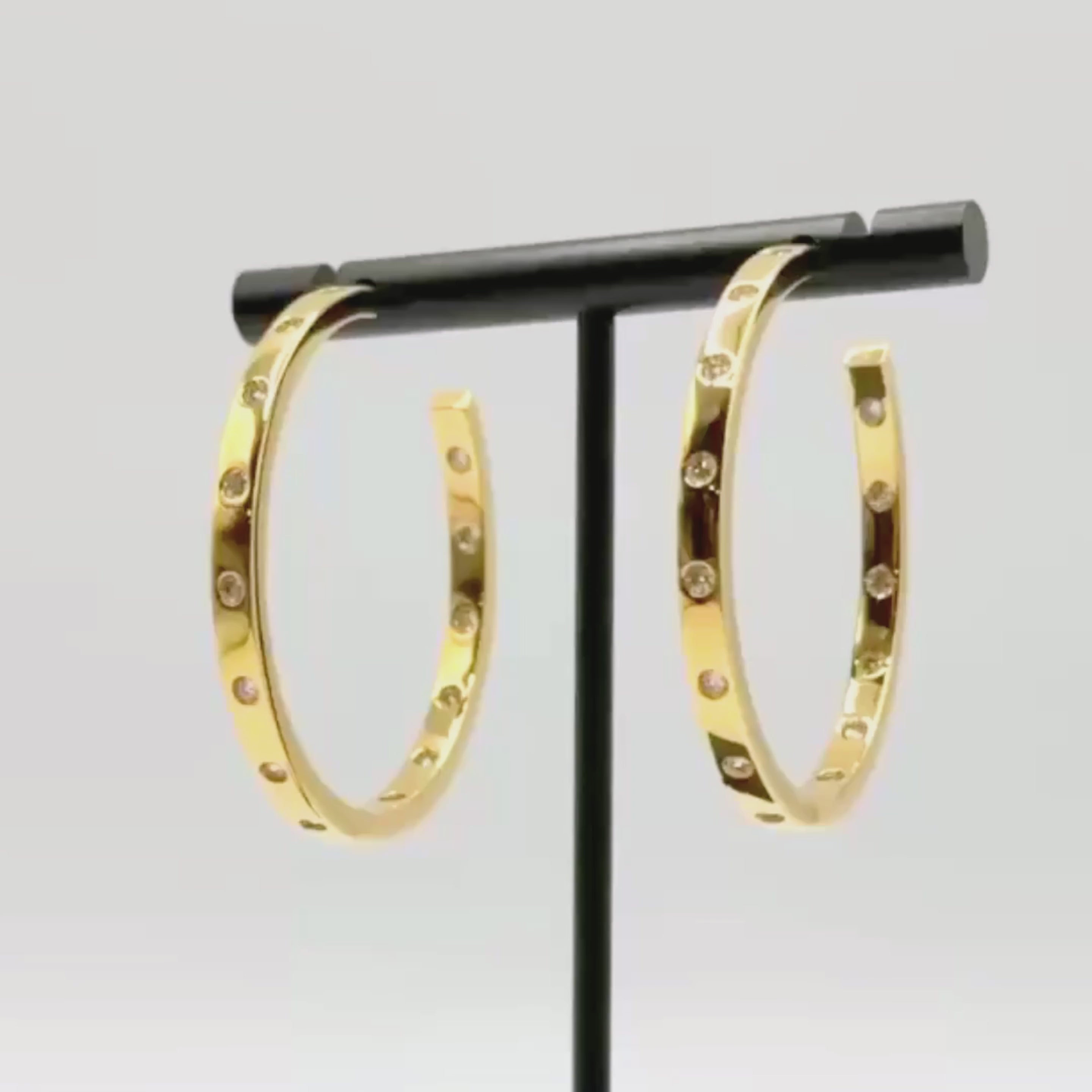 BIG DREAMS BEZEL HOOPS
